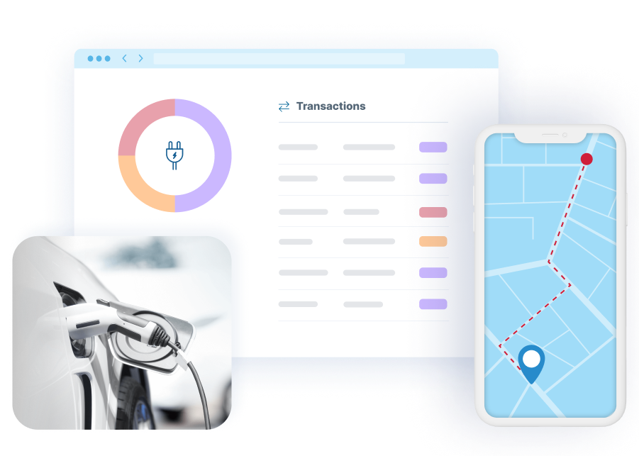 Een applicatie die EV-transacties laat zien