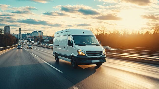 commercial vehicle on the road