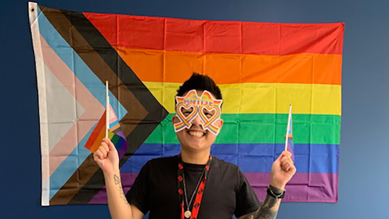 WEXers celebrating Pride in its London office.