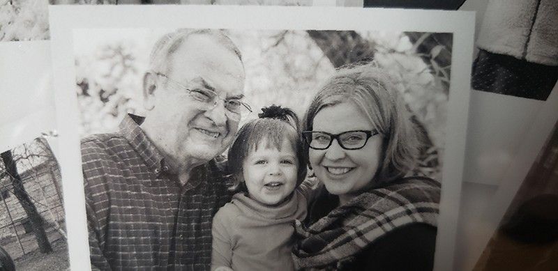 Papa George, Amelia, and Jessica Shawn