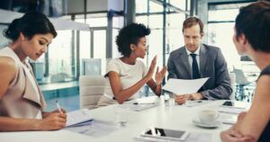 Business colleagues in a meeting