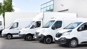 fleet of commercial vehicles