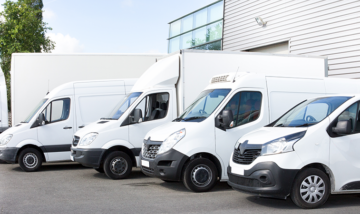 fleet of commercial vehicles